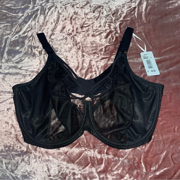 Elomi 40GG Sachi Caged Plunge Underwire Plus Bra EL4350 NWT 40J - Picture 2 of 10